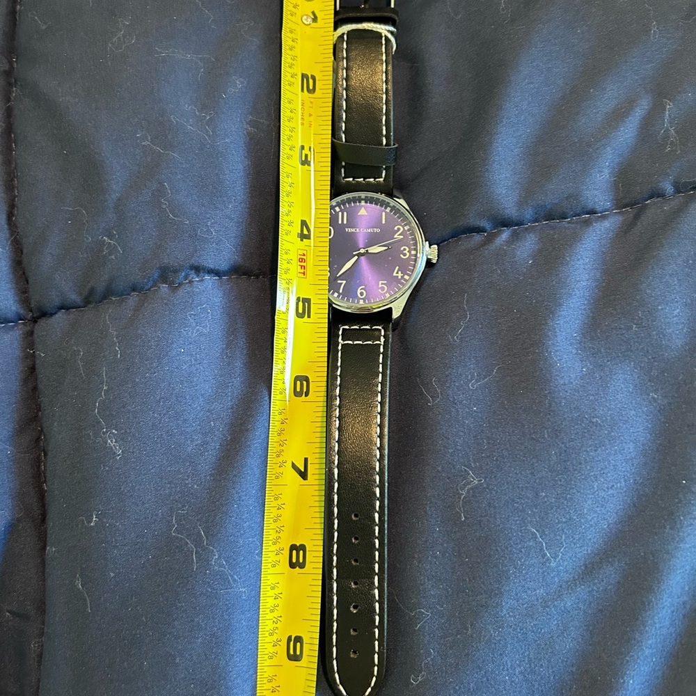 VINCE CAMUTO • Aldo Pilot Men’s Watch • Blue Face Black Straps • - Picture 4 of 6